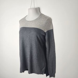 Vince Gray Colorblock Cashmere Sweater M